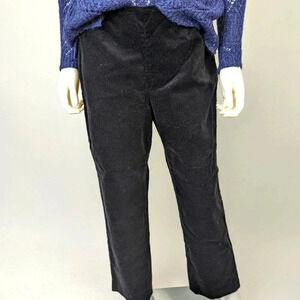 Evan-Picone Black Velvet Stretch Pants 10P